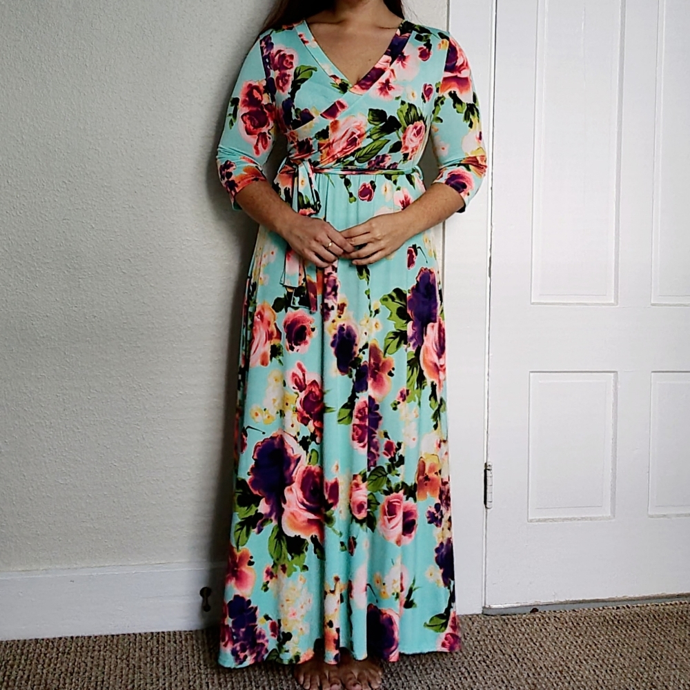 Pink Blush Floor Length Maxi Dress Size 1x